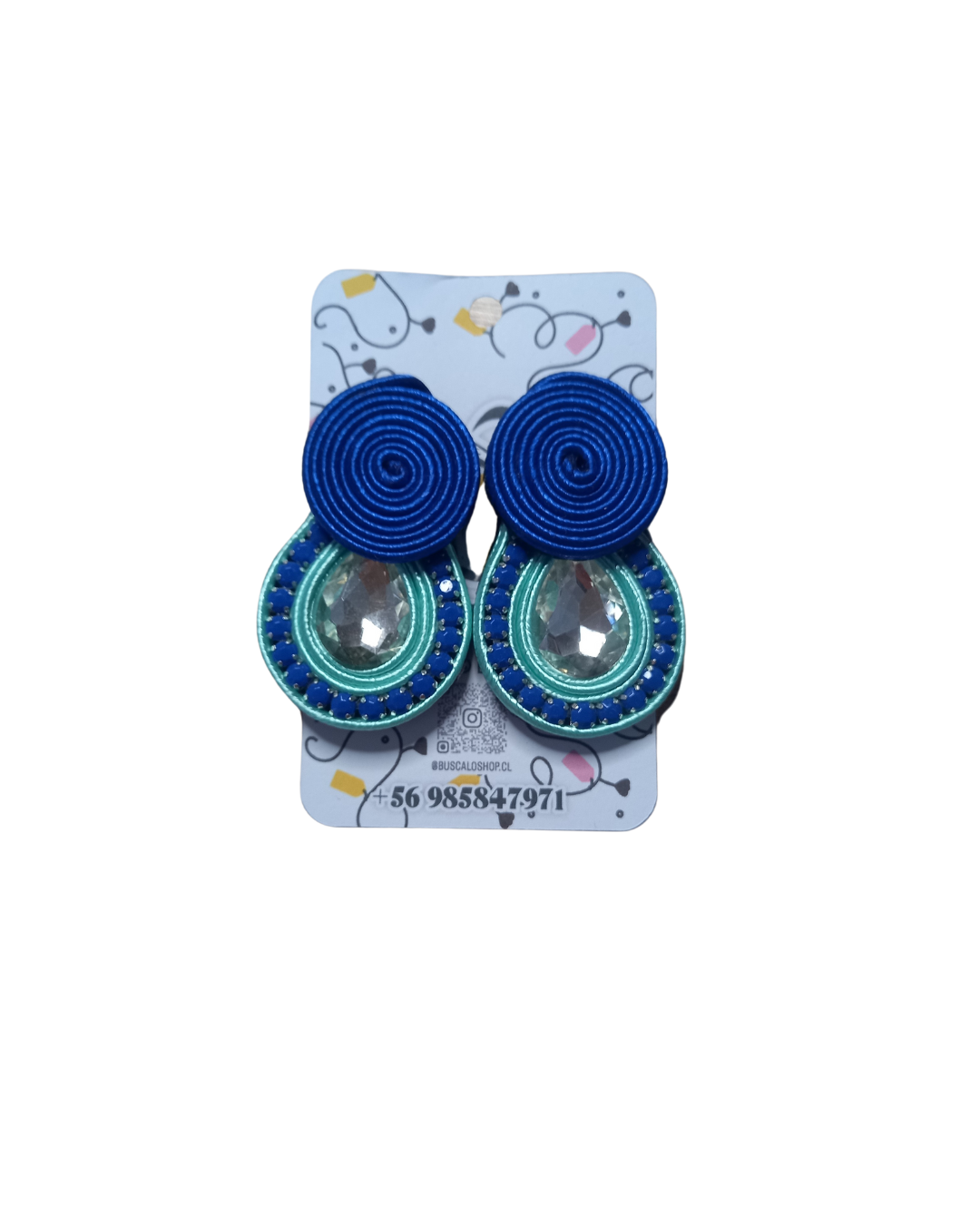 Aros de soutaches hechos a mano