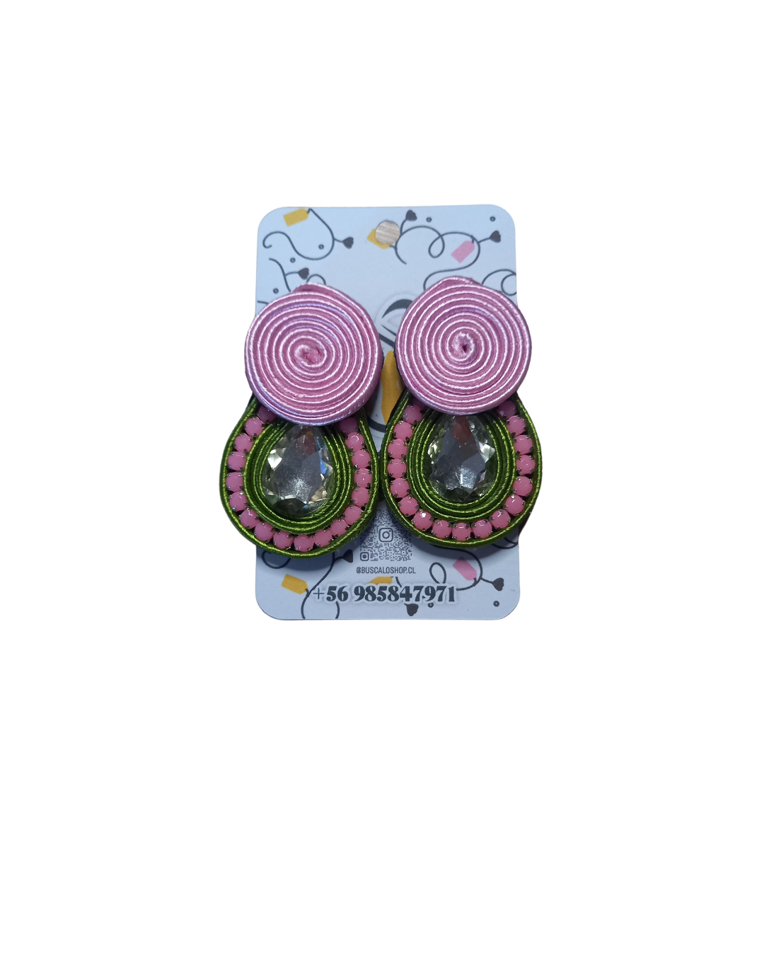 Aros de soutaches hechos a mano
