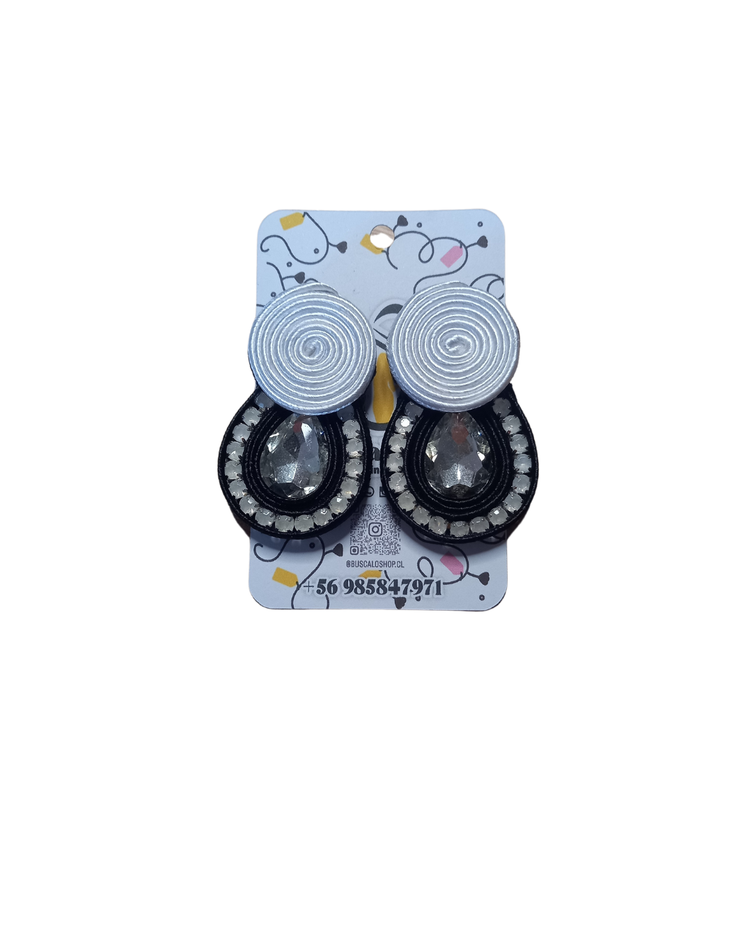 Aros de soutaches hechos a mano